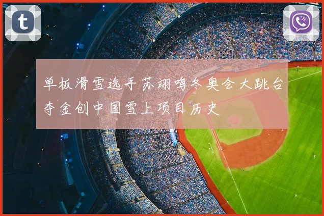 单板滑雪选手苏翊鸣冬奥会大跳台夺金创中国雪上项目历史